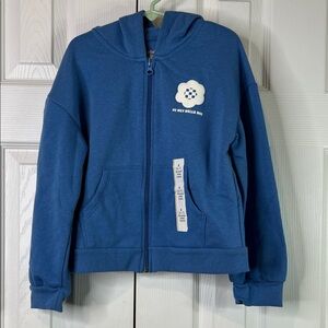 Cat & Jack - Girl’s Blue Zip-Up Hoodie Size S (6/7)